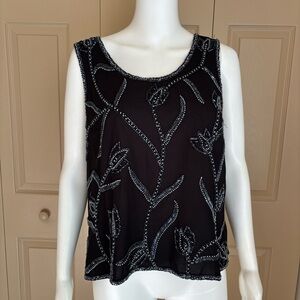 Beaded J KARA tank top